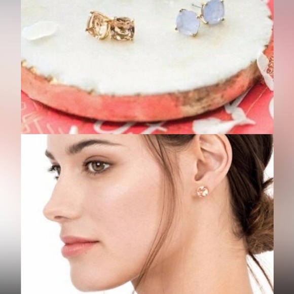 Stella & Dot Pink Luxe Studs new in box - Picture 5 of 5